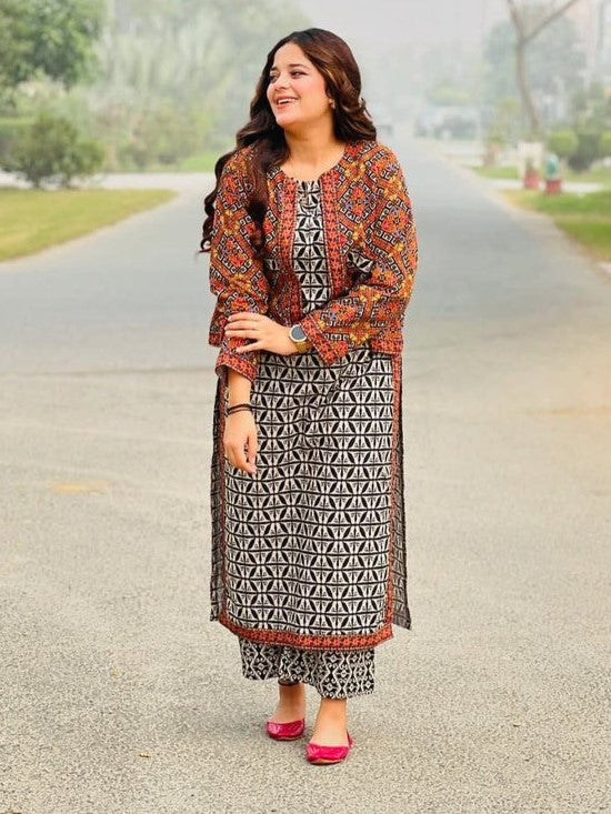 Koti 3-Piece Printed Lawn Stitched Suit