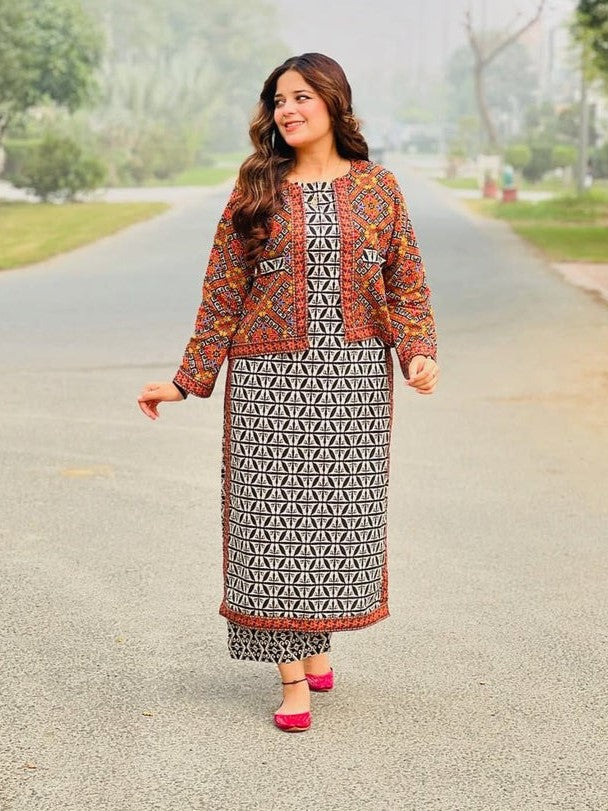 Koti 3-Piece Printed Lawn Stitched Suit