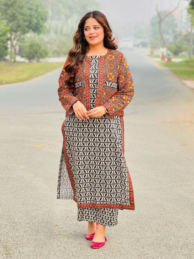 Koti 3-Piece Printed Lawn Stitched Suit