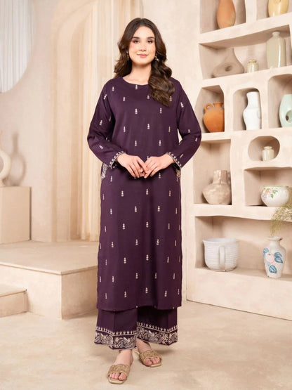 NAAZ EMB LONG LENGTH (Double Pocket) - Embroidered Trouser 2-Piece Set