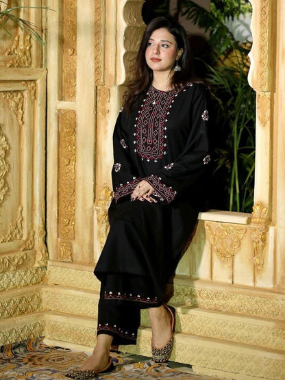 Sindhi Embroidered Long-Length Suit