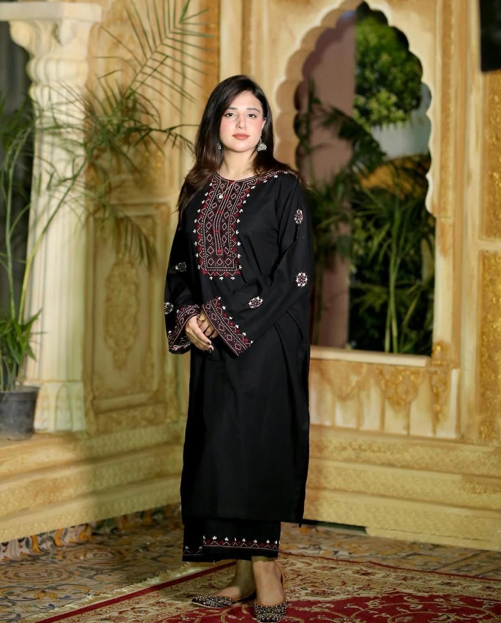 Sindhi Embroidered Long-Length Suit