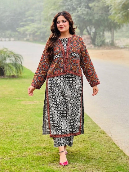 Koti 3-Piece Printed Lawn Stitched Suit