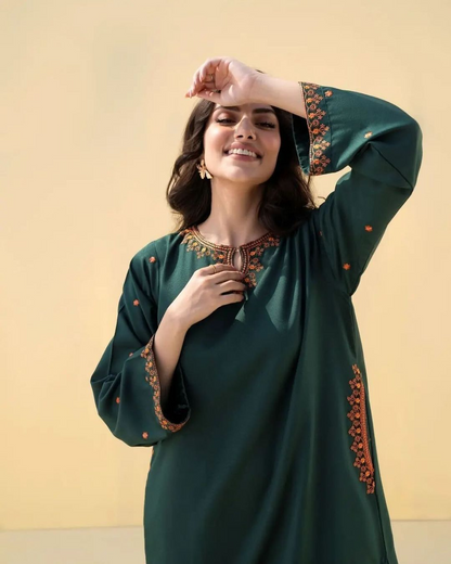 AFREEN Embroidered 2-Piece Dress